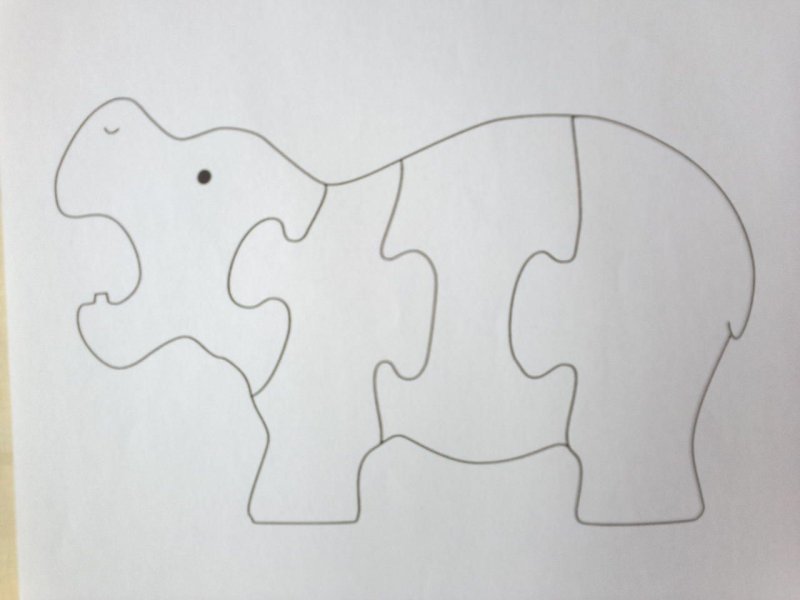 Трафареты пазлов для выпиливания лобзиком