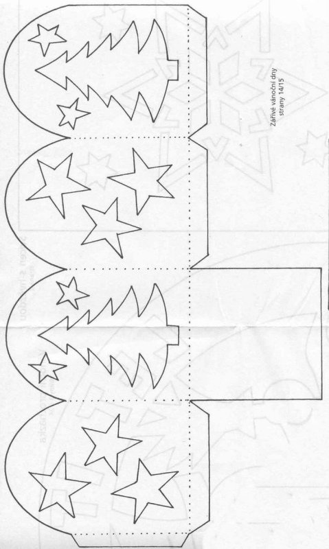 Трафареты новогодних фонариков из бумаги