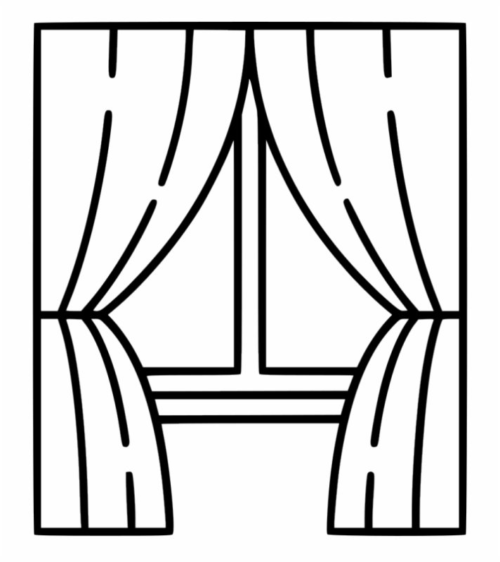 Шторы раскраска