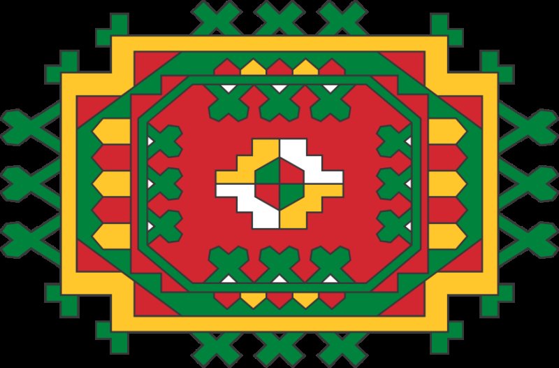 Орнамент на флаге Туркменистана