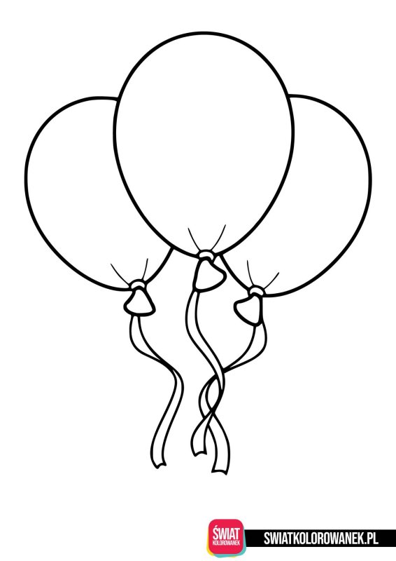Воздушные шары раскраска