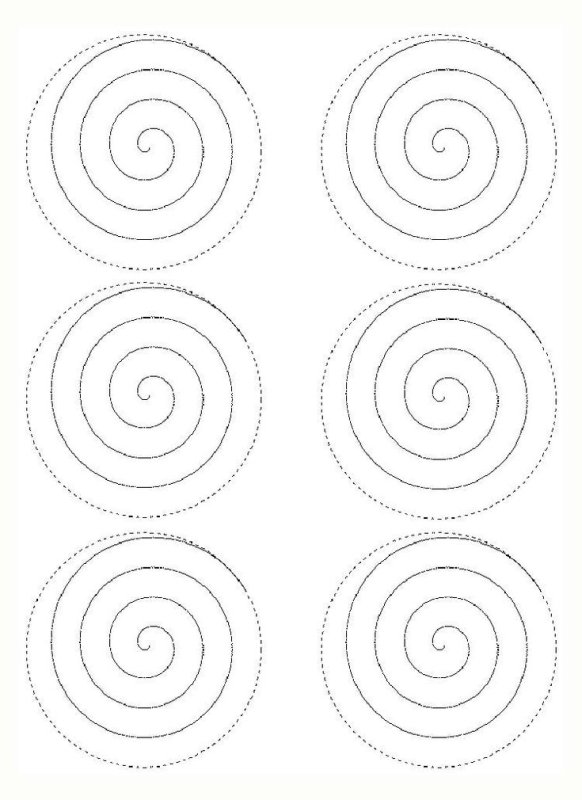Шаблон розы спиральки