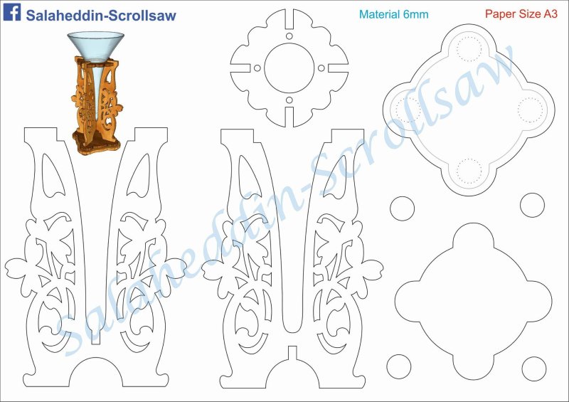 Салфетница чертеж