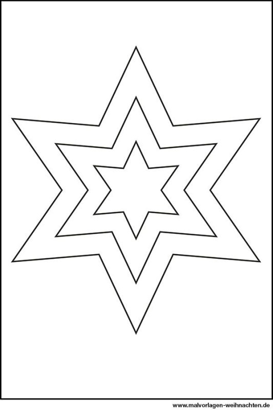 Шестиконечная звезда контур