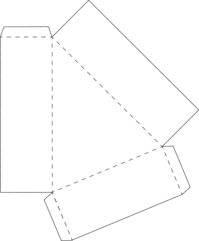 Кусок торта развертка