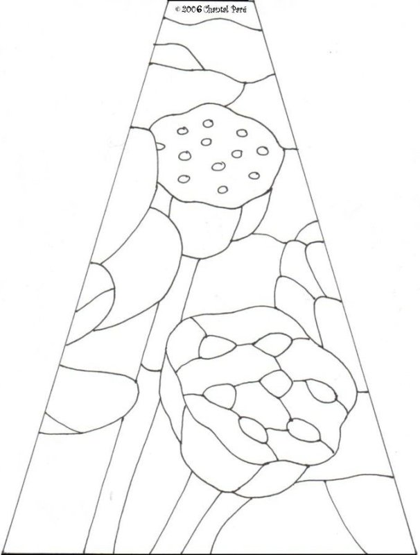 Трафарет для витража Тиффани