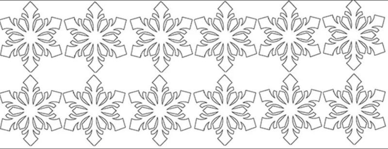 Новогодние бордюры на окна