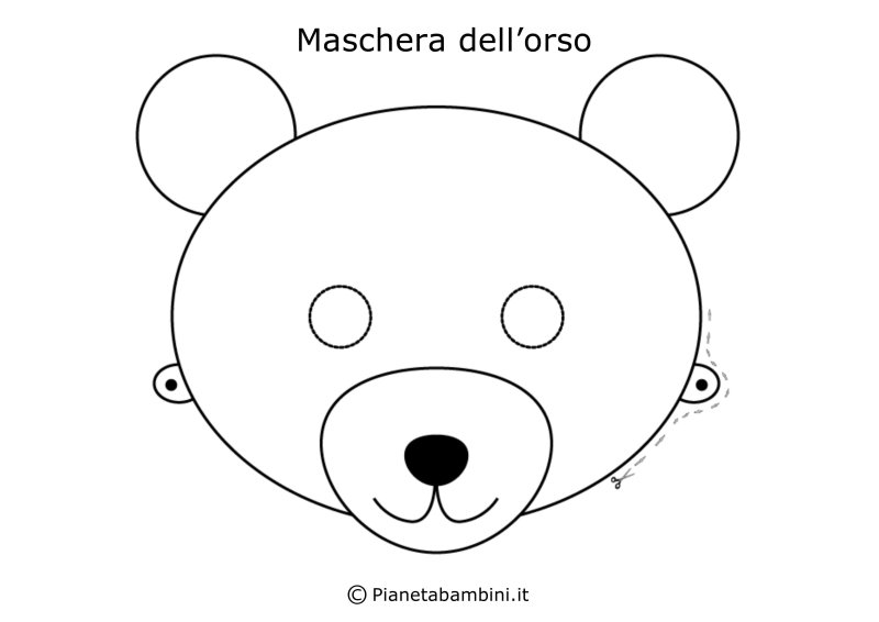 Маска медведя для детей