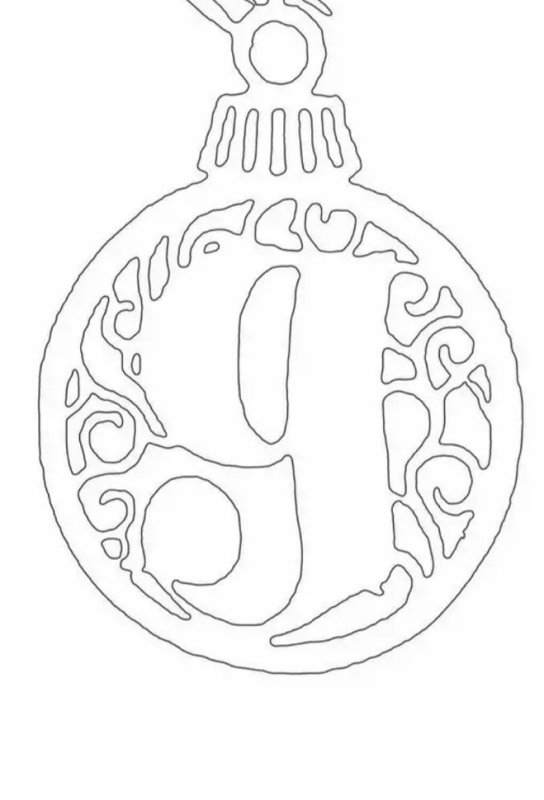 Новогодние шары трафарет