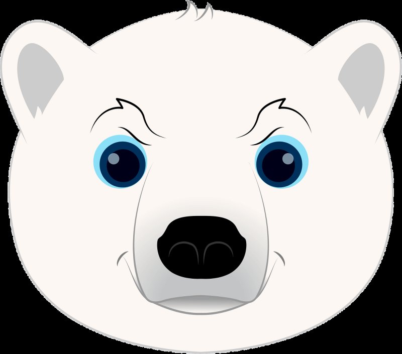 Маска белого медведя