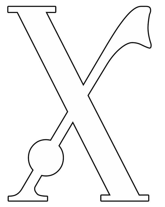 Трафарет букв для вырезания