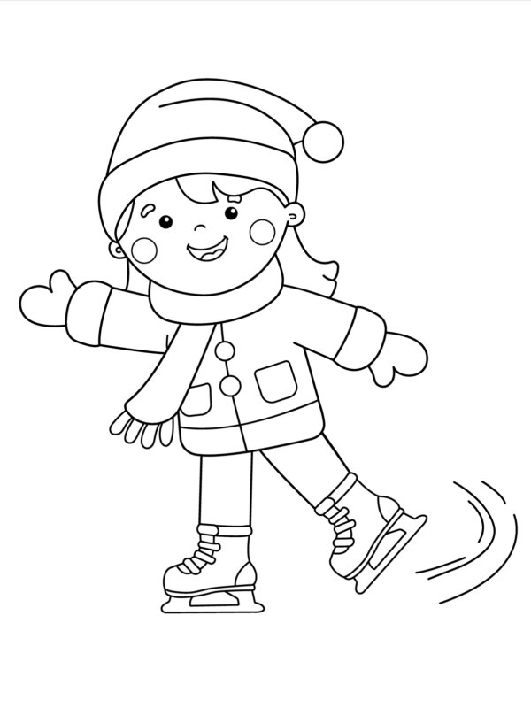 Раскраски зимние виды спорта для детей