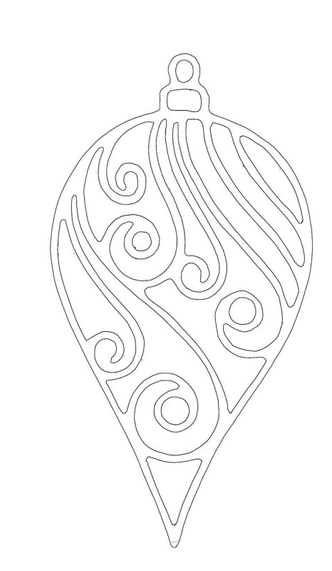 Трафареты новогодних игрушек