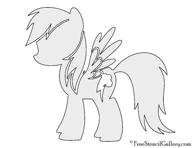 Трафареты пони для раскрашивания