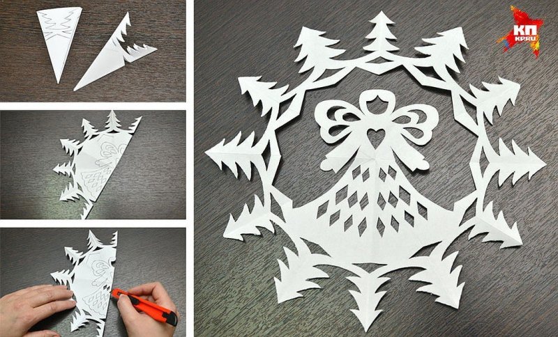 Снежинки на новый год из бумаги