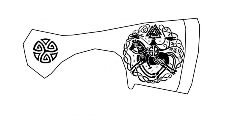 Трафарет топорища