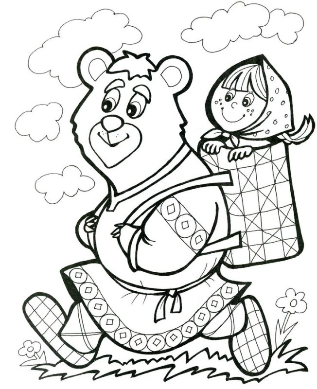 Раскраски к сказкам для детей русские народные