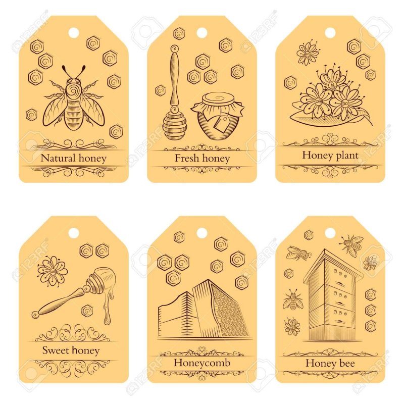 Макет этикетки для меда