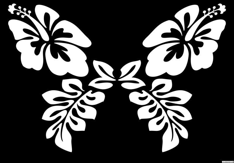 Трафарет бабочки для вырезания