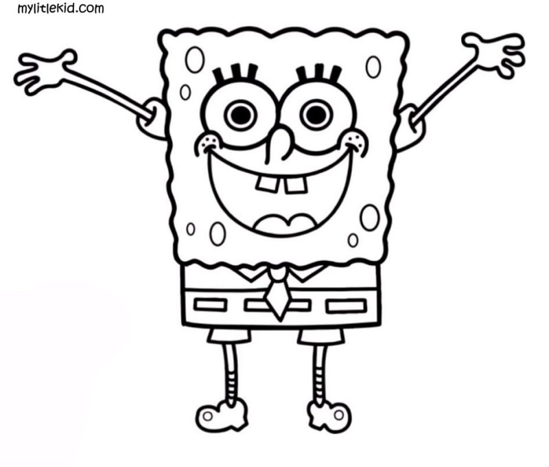 Губка Боб раскраска
