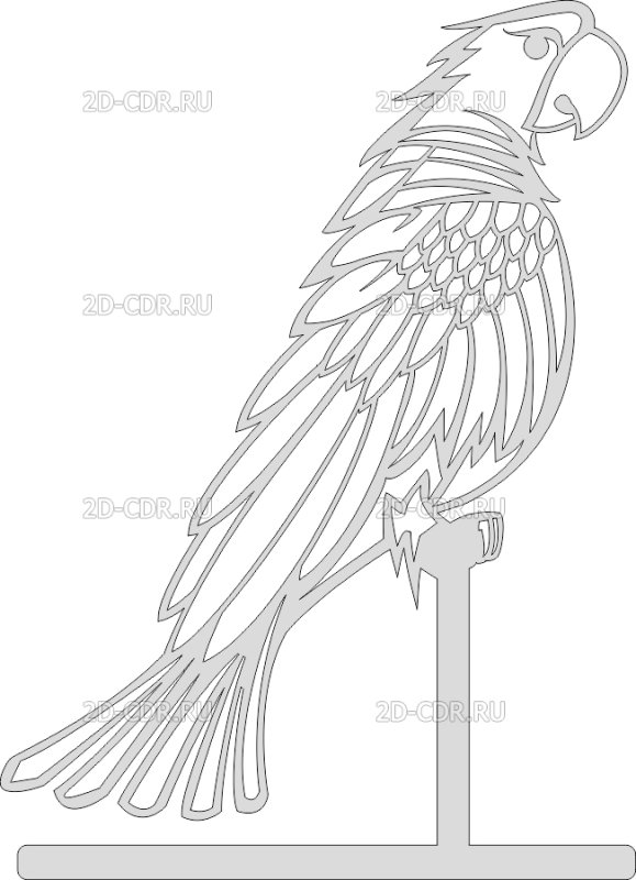 Попугай из фанеры