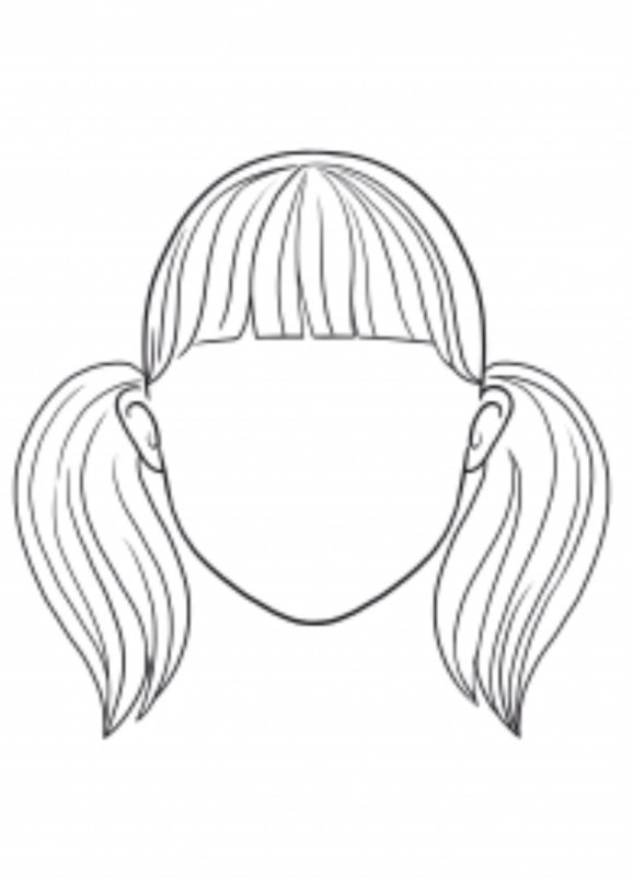 Лицо шаблон для рисования для детей