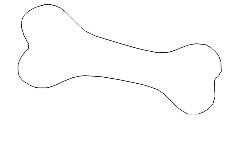 Трафарет косточка для вырезания