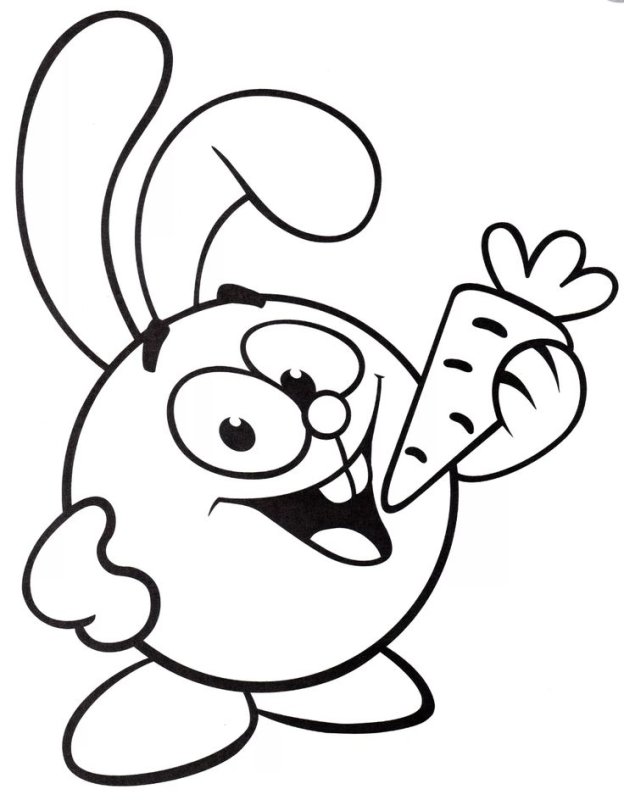 Разукрашка Смешарики Крош