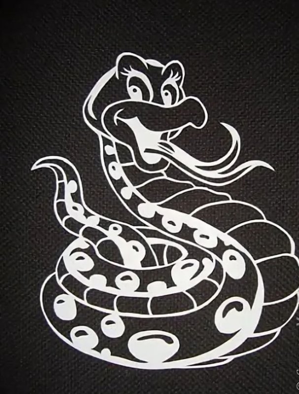 Змея трафарет