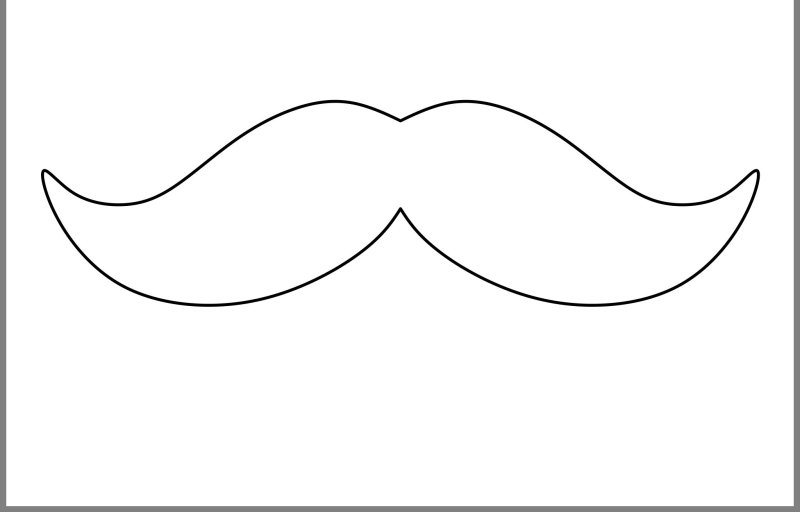 Усы трафарет