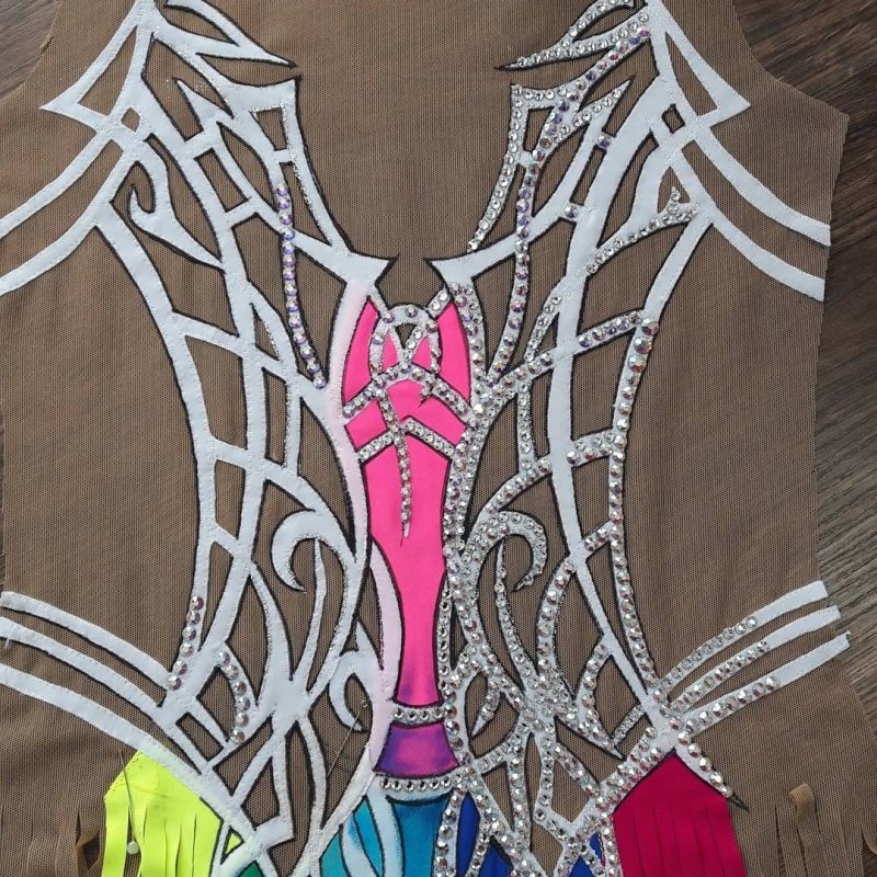 Узор на купальник для художественной гимнастики