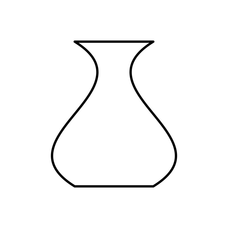 Контур вазы для цветов