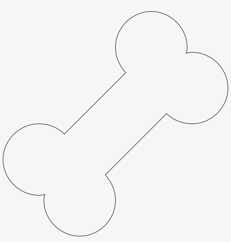 Трафарет косточки для собаки