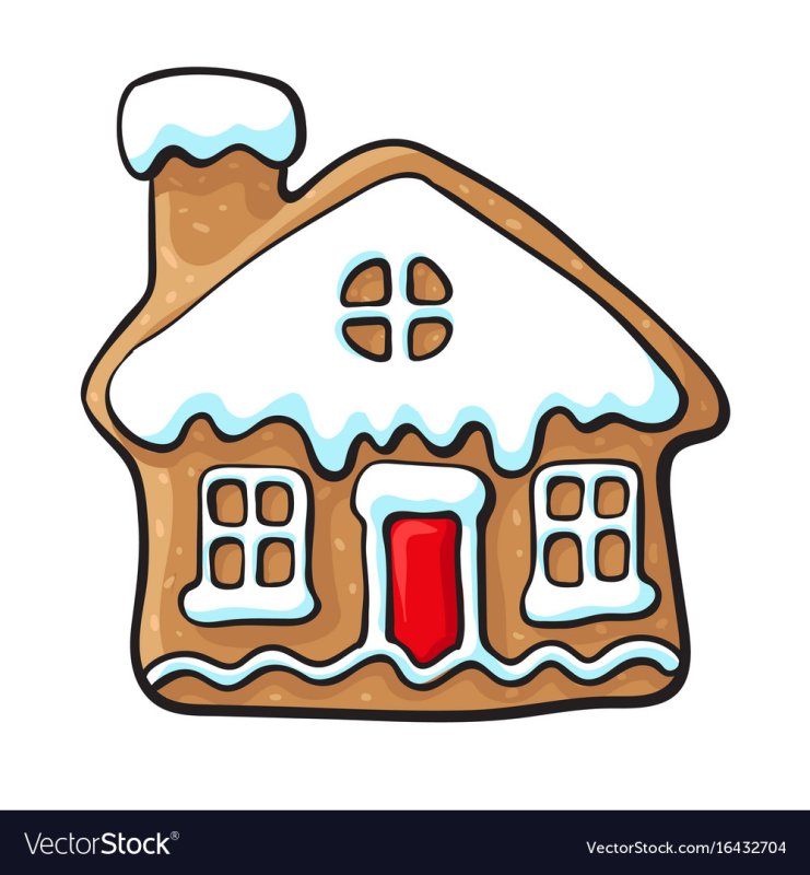 Трафарет домика для пряника