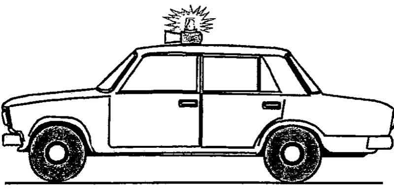 ВАЗ 2108 ДПС рисунок карандашом сбоку