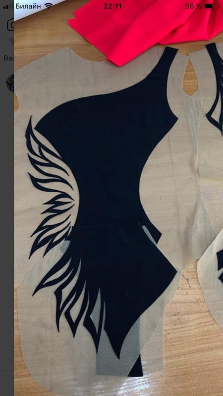 Аппликация на гимнастический купальник