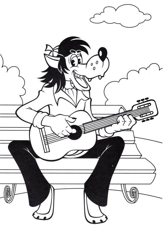 Волк ну погоди раскраска