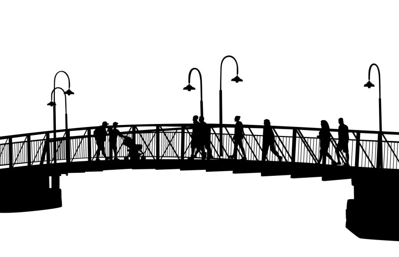 Силуэт моста