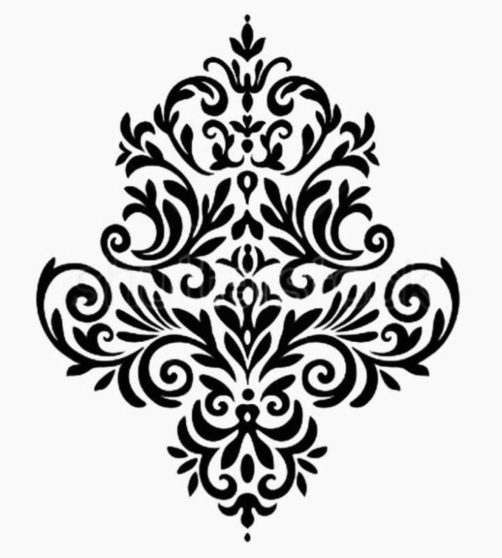 Дамасский узор трафарет