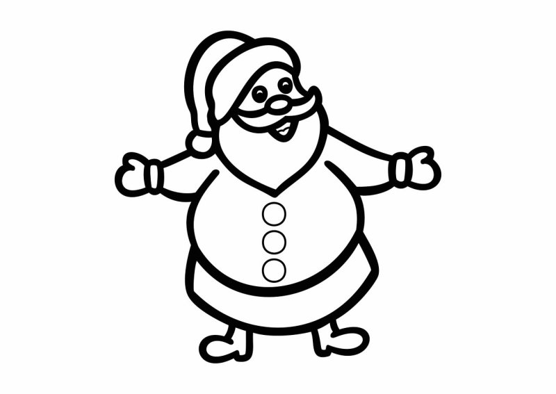 Трафарет сантыт Клауса