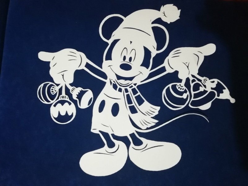 Вытынанка Простоквашино на новый год