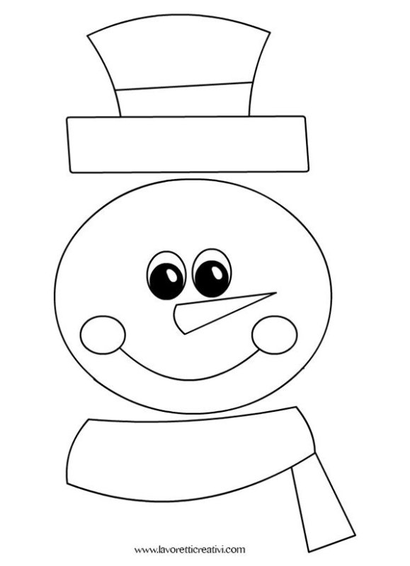 Лицо снеговика