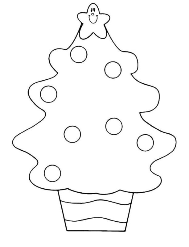 Елочка раскраска