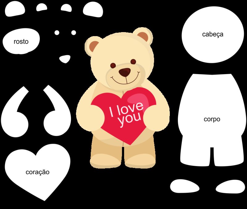 Мишка из фетра схема