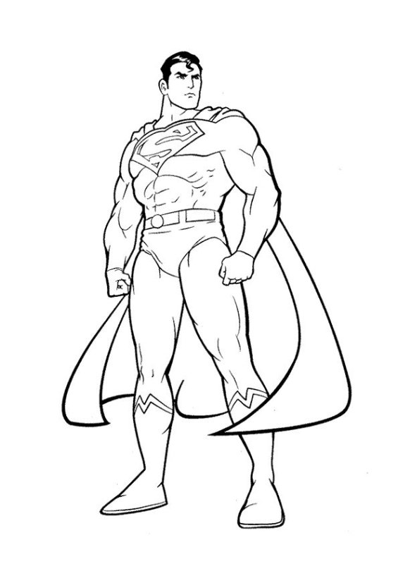 Супермен раскраска