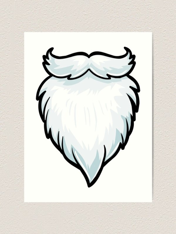 Борода на белом фоне