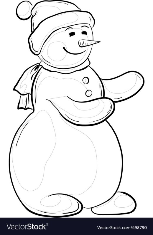 Снеговик картинка