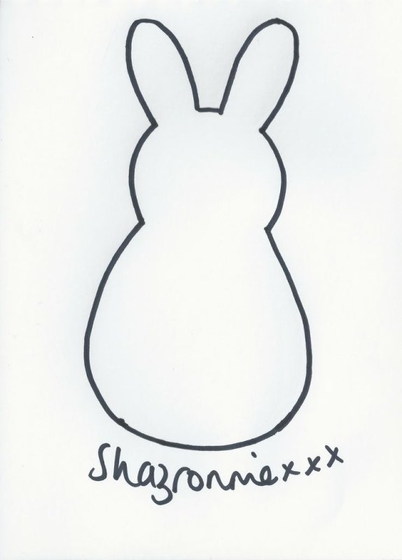 Трафарет зайца для вырезания