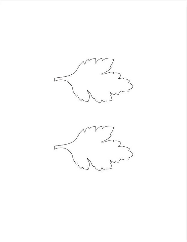 Трафарет листьев для вырезания