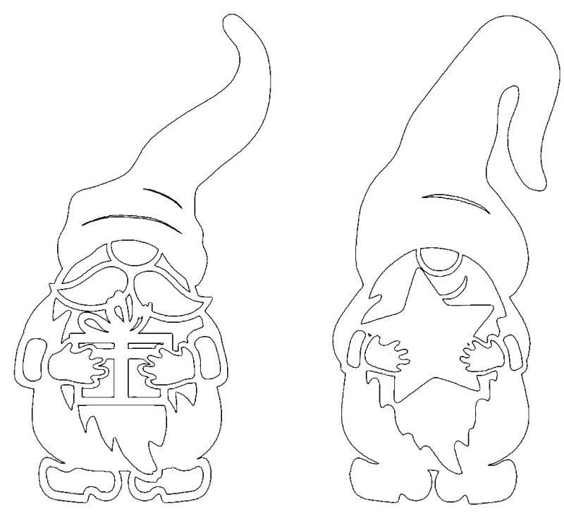 Вытынанки гномики шаблоны на окна